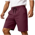 thumbnail image 5 of Yievot Men's Casual Shorts Drawstring Elastic Waist Summer Vacation Shorts, 5 of 8