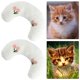 thumbnail image 4 of 2 Uds. Almohada Bonita para Gatos Esponjosa Reposacabezas Pequeños en Forma U () Blanco, 4 of 5