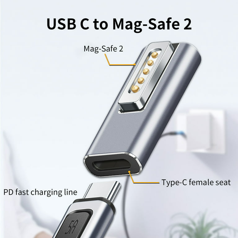 Ugreen LED lights magnetic For usb c to magsafe 2 Charging cable