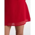 thumbnail image 4 of No Boundaries Chiffon A-Line Mini Skirt, Women's, 4 of 5