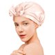 thumbnail image 5 of 3 gorros de ducha reutilizables, gorro de ducha ajustable para mujeres, doble capa con forro de satén, 5 of 5