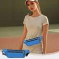 thumbnail image 6 of Lilgiuy Running Waist Pack, Belt Fanny Pack for Hiking Cycling Workout, Waterproof Runners Belt Jogging Pouch,Travelling Money Phone Holder for Running Gear Accessories, Blue, 6 of 6