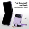 thumbnail image 5 of Allytechgroup Moto Razr 40 Case with Ring Holder Stand, Premium PU Leather Stylish Shockproof Anti-Scratch Portable Phone Case Cover for Motorola Moto Razr 40, Purple, 5 of 6