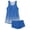Blue, variant on Two Piece Swimsuit for Womens Tankini Bathing Suits Criss Cross Dot Print Tankini Top with Boyshorts Two Piece Swimwear