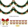 thumbnail image 2 of FastXmas 79" Christmas Tinsel Garland with 12 Pcs Bows Decorations,Plastic Foil Tinsel Garland with Bows Hanging Ornaments,Imitations Pine Garland for Christmas Tree,Holiday,Birthday,Party,Yard Decor, 2 of 5