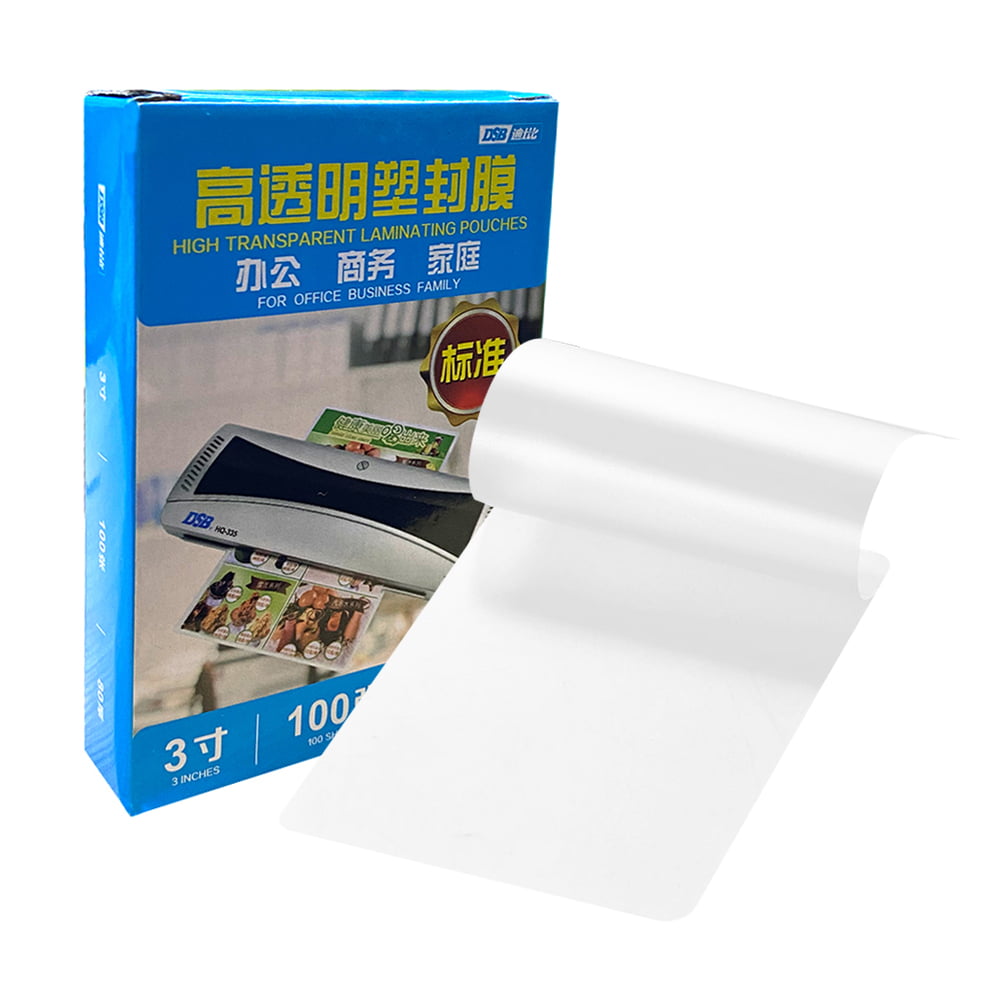 DSB 3" Photo Paper Laminating Film Clear Sheet 80mic 100 Sheets Office Z4V9