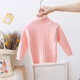 thumbnail image 5 of Mercatoo Kids Girls Thermal Turtleneck Sweater Toddler Baby Ribbed Knitted Mock Neck Pullover Sweatshirt Winter Warm Top, 5 of 5