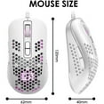 thumbnail image 4 of Zendure Mini Ultralight Wired Gaming Mouse 4 Kinds RGB Backlit 4 Levels Adjustable Lightweight Honeycomb Shell Mice for PC Gamers Xbox PS4 White, 4 of 4