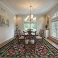 thumbnail image 4 of BERTHMEER Large Black Pink Flower Area Rugs 8’x10' Clearance for Living Room Bedroom Office Dining Room Farmhouse Vintage Floral Oriental Non Slip Rugs, Muticolor, 4 of 8