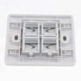 thumbnail image 2 of 2x Quad Data Wall Outlet Face Plate 4 Port RJ45/RJ11 Ethernet Network Socket, 2 of 5