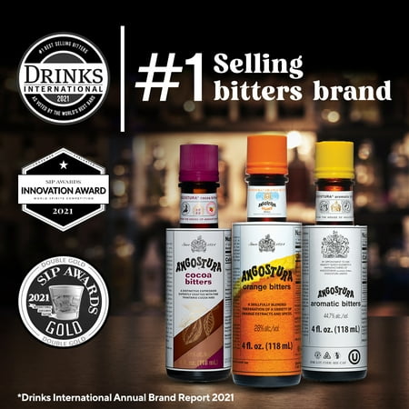 ANGOSTURA Orange Bitters, Liquid Cocktail Bitters for Professional and Home Mixologists, 4 fl oz