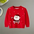 thumbnail image 2 of Lovskoo Toddler Baby Boy Girl Christmas Sweater Pullover Reindeer Snowman Sweatshirts Knit Tops for 2-7 Years Red, 2 of 7