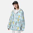 thumbnail image 3 of KLL Imprimé Chat Dessin Animé Hommes Femmes UPF 50+ Protection Solaire Veste à Capuche Manches Longues Pêche Randonnée Performance Chemise-Petite, 3 of 7