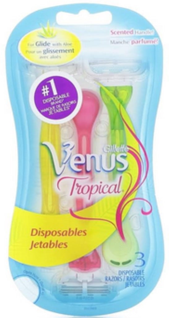 Gillette Venus Tropical Disposable Razors 3 ct (Pack of 2)