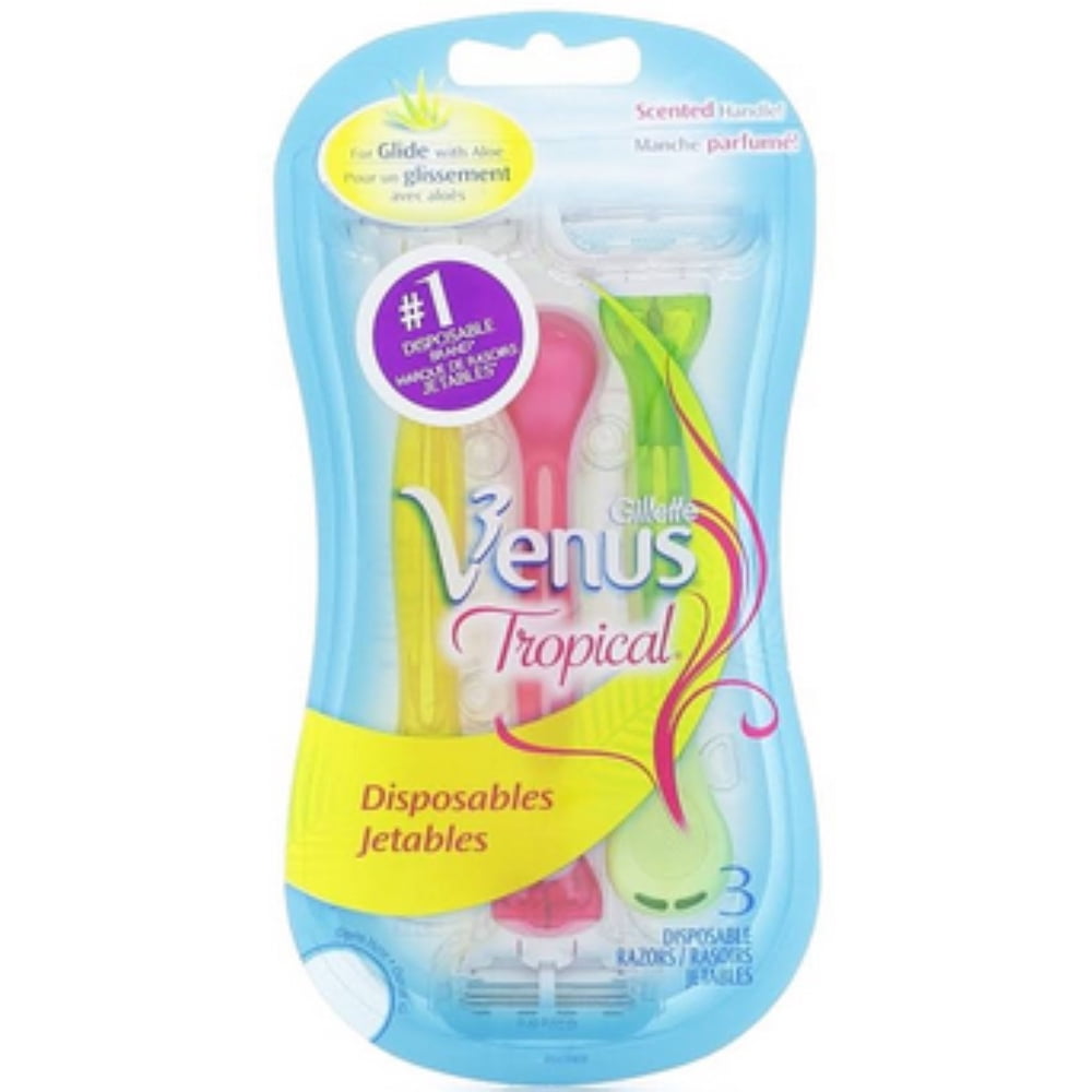 Gillette Venus Tropical Disposable Razors 3 ct (Pack of 2) Walmart