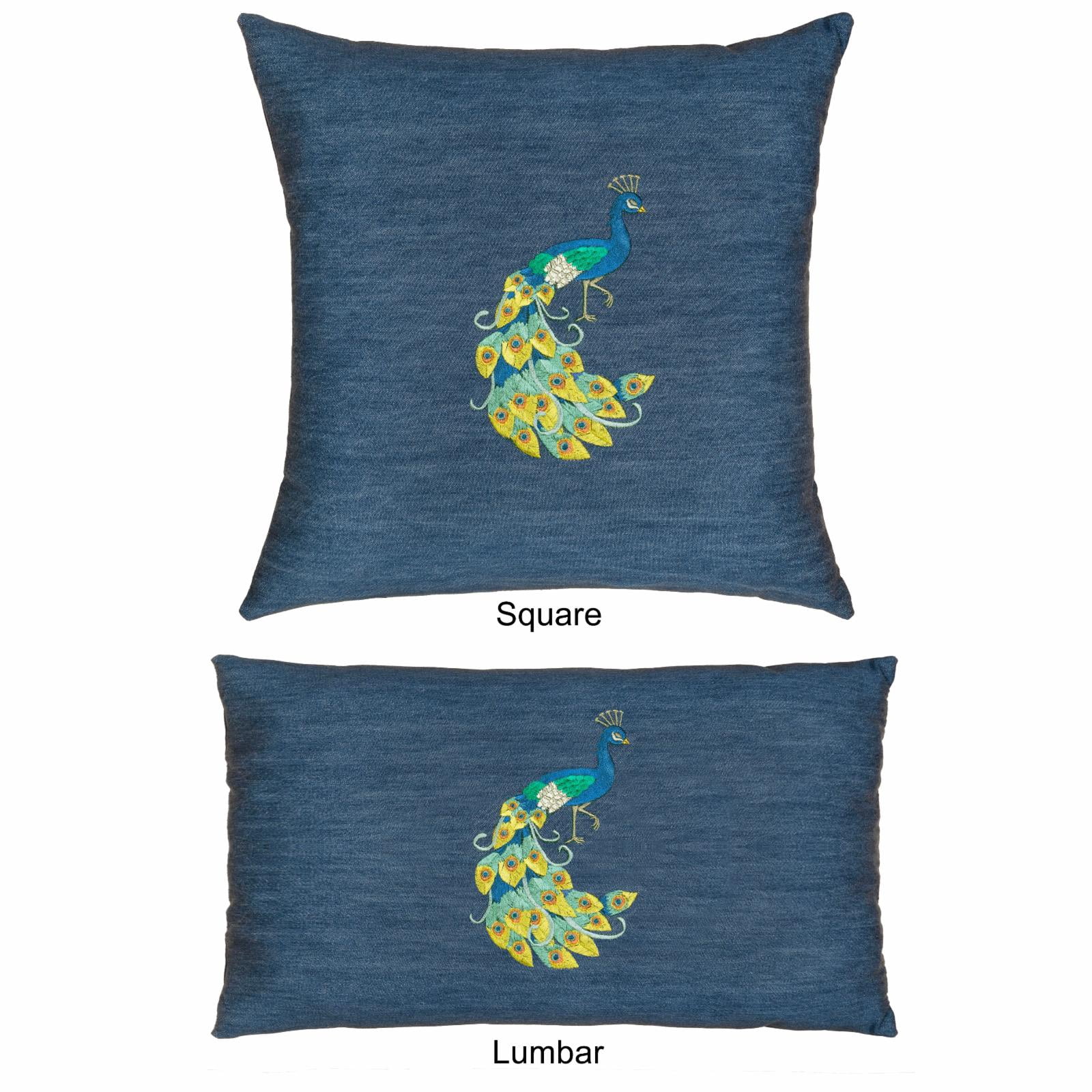 Linum Home Textiles Denim Decorative Square Pillow Cover 18" x 18", Penelope