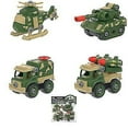 thumbnail image 2 of Disassembly car toy 4pcs sanitation car engineering puzzle set DIY screw screw removable assembly, 2 of 5