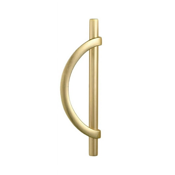 2Pcs Gold Cabinet Pulls Drawer Half Moon Shape Dresser Handles Kitchen Cupboard B