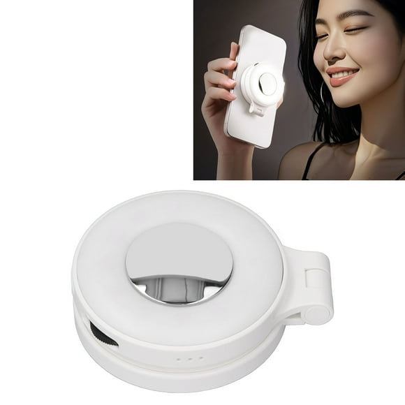 Luz Magnética Para Selfies, Batería De 450 MAh, Rosca De 1/4 De Pulgada, Luz De Relleno Magnética Para Teléfono, ángulo De 120 Grados, 3 Temperaturas De Color, Carga Tipo C