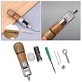 thumbnail image 3 of 8x Handmade Leather Sewing Awl Set Wooden Handle Hand Stitcher Stitching Shoe Repair for DIY Process, 3 of 10