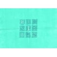thumbnail image 1 of Ahgly Company Machine Washable Indoor Rectangle Abstract Turquoise Blue Modern Area Rugs, 8' x 10', 1 of 4
