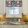 thumbnail image 2 of Yayeee Kitchen Valance Rod Pocket 54" x 18" Living Room Window Curtain, Christmas Santa, 2 of 6