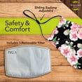 thumbnail image 2 of Briarwood Lane Pink & Black Floral Reusable Cloth Face Mask, 2 of 2