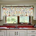 thumbnail image 3 of Yayeee Kitchen Curtains Tier Set of 2 Light Filtering 57"x24" Over Sink Window Panels, Watercolor Wildflowers Pattern, 3 of 7