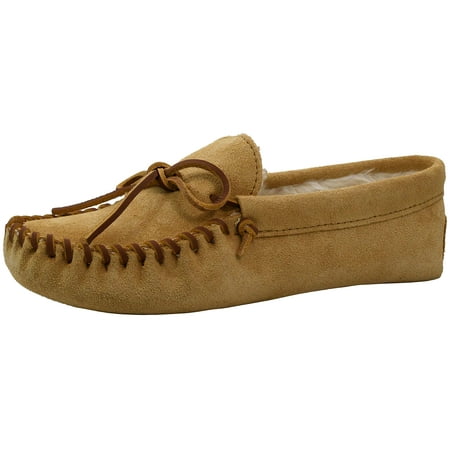 Minnetonka Men's Pile Lined Softsole Moccasin, Tan, 11.5 M US | Walmart ...