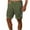 Army Green, variant on Diufon Summer Mens Shorts Side Hem Zipper Outdoor Shorts Drawstring Waist Button Shorts with Pockets