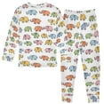 thumbnail image 2 of joogoo Cartoon Elephants 2 Piece Long Sleeve Tee and Pants Cotton Pajama Set 8Y, 2 of 7