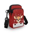 thumbnail image 3 of HELLHERO Reindeer Snowflake Women Cross Body Purse Adjustable Shoulder Strap Polyester Shoulder Bags with Zipper Small Crossbody Purse for Outdoor Travel Daily Use, 3 of 7