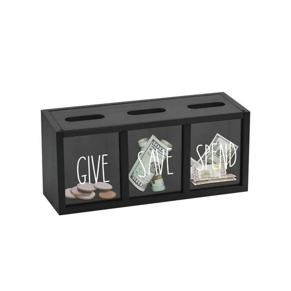 Wooden Piggy Bank , Money Saving Box for Adults, for Bills and Coins