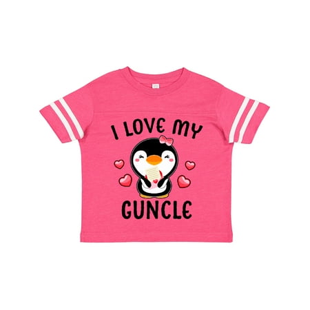 

Inktastic I Love My Guncle with Cute Penguin and Hearts Gift Toddler Toddler Girl T-Shirt