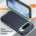 thumbnail image 3 of Dteck for Google Pixel 9 Case with Screen Protector + Camera Lens Protector, Heavy Duty Drop Protection Full Body Rugged Shockproof Military Protective Tough Durable Cell Phone Cover,Deep Blue/Mint, 3 of 5