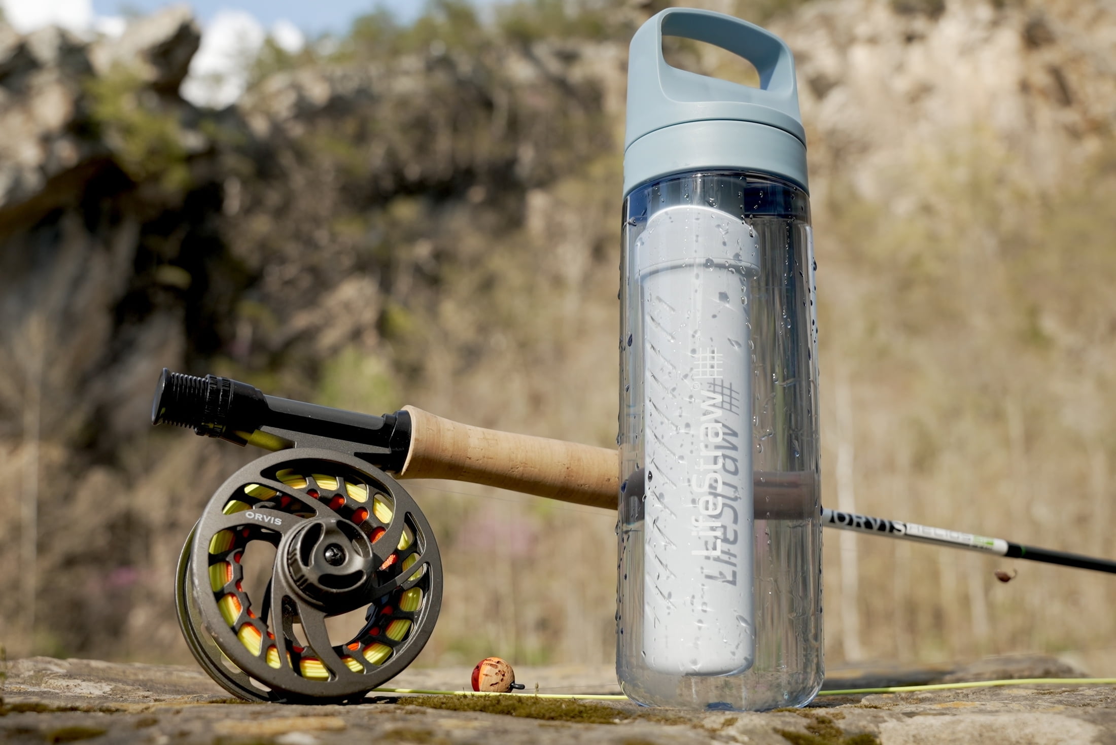 LifeStraw Go Series Water Filter Bottle; 22oz; Kyoto Orange