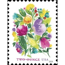 Wedding Blooms USPS 2oz Rate Postage Stamp 5 Sheets of 20 US Forever First Class Celebrate Flower Announcement Wedding Holiday (100 Stamps)