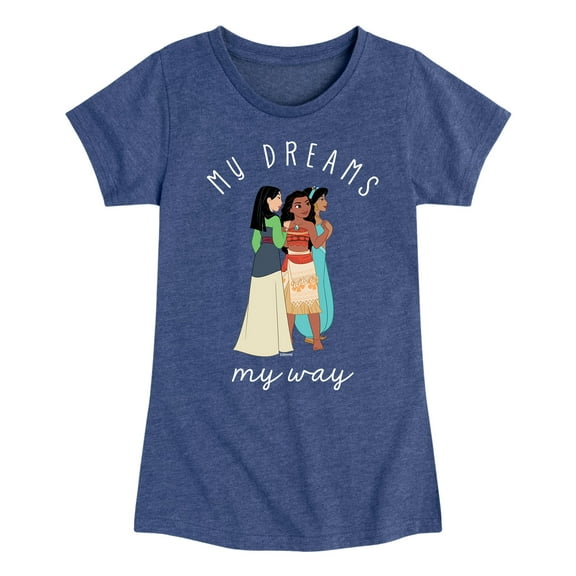 Disney Princess - My Dreams My Way - Toddler And Youth Girls Short Sleeve Graphic T-Shirt