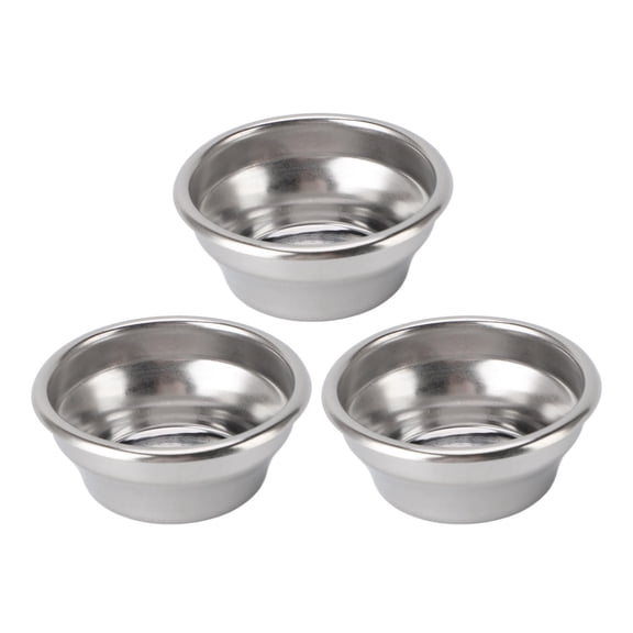 YAHHU 3‑Pack 54mm Stainless Steel Coffee Filter Baskets – Durable, Fine‑Mesh Filter Bowl for 54mm Coffee Machine Handles