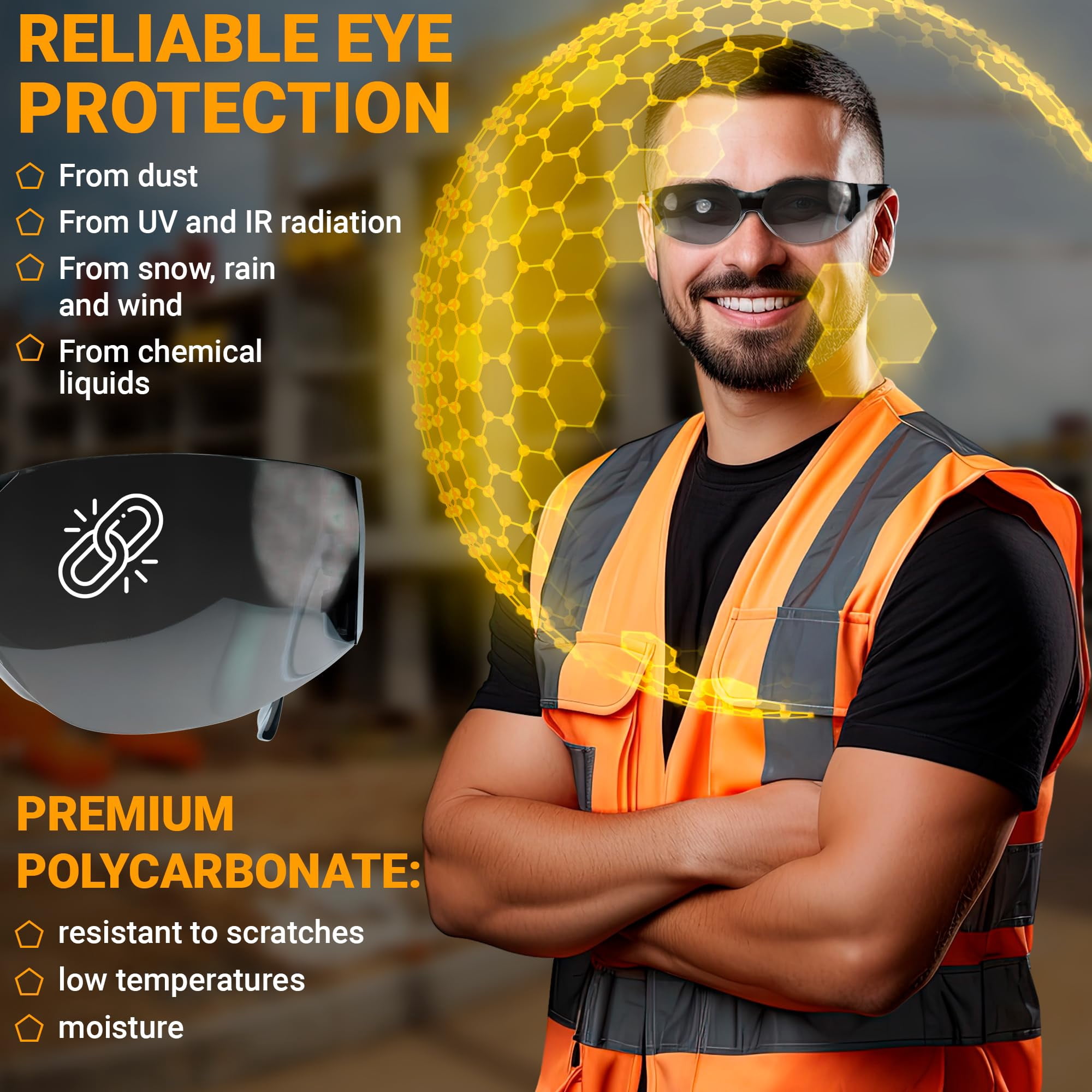 Gradient Gray Anti Fog Safety Glasses for Men & Women. Pack of 12 Unisex Scratch Resistant Wrap Around Protective Eyewear Safety Goggles. Lightweight & Durable Protective Eyewear