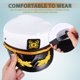 thumbnail image 4 of Gorra de capitán ajustable, accesorio para disfraz de marinero, ideal para fiestas en yates, Halloween y cosplay, 4 of 7