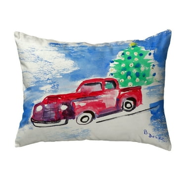 Betsy Drake NC206 16 x 20 in. Truck & Tree Noncorded Pillow