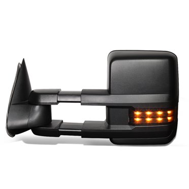 DNA Motoring Towing Mirror - Left Side, Powered+Heated+Turn Signal For Chevy Silverado/GMC Sierra 03-06 (Black/Smoked)