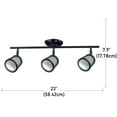 thumbnail image 2 of Beldi 1088-TR3 - Baltimore Collection 3-Light Lighting Track 7.9 '' X 17.7 '', Black, 2 of 4