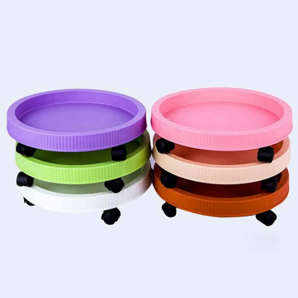 SPRING PARK Plant Caddy with Easy Moving Caster Wheels Round Movable