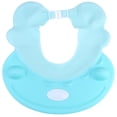 thumbnail image 1 of Gorro de baño ajustable para bebé, protector de orejas impermeable para lavarse el pelo y ducharse (azul cielo), 1 of 8