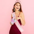 thumbnail image 3 of It's My Birthday Sash Headbands for Women Birthday Tiara & Crowns for Girls Rhinestone Happy Birthday Accessories Favor Supllies Silver Pink, 2 Pack, 3 of 7