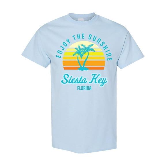 Inktastic Summer Enjoy the Sunshine Siesta Key Florida in Blue T-Shirt