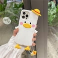 thumbnail image 2 of 3D Cartoon Case Compatible with iPhone 11 Pro Max, Cute Cool Fun Soft Silicone Bumper Case Protective Cover (Duck with Hat, iPhone 11 Pro Max), 2 of 14