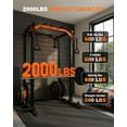 thumbnail image 5 of GARVEE Multi-Functional Squat Rack with LAT Pulldown System Exercise Power Cages,2000lb Capacity,Black&Orange, 5 of 6